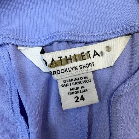 Athleta Brooklyn Short WMNS 24 Light Blue Purple Semi Fitted High Rise Pull On - Picture 6 of 14